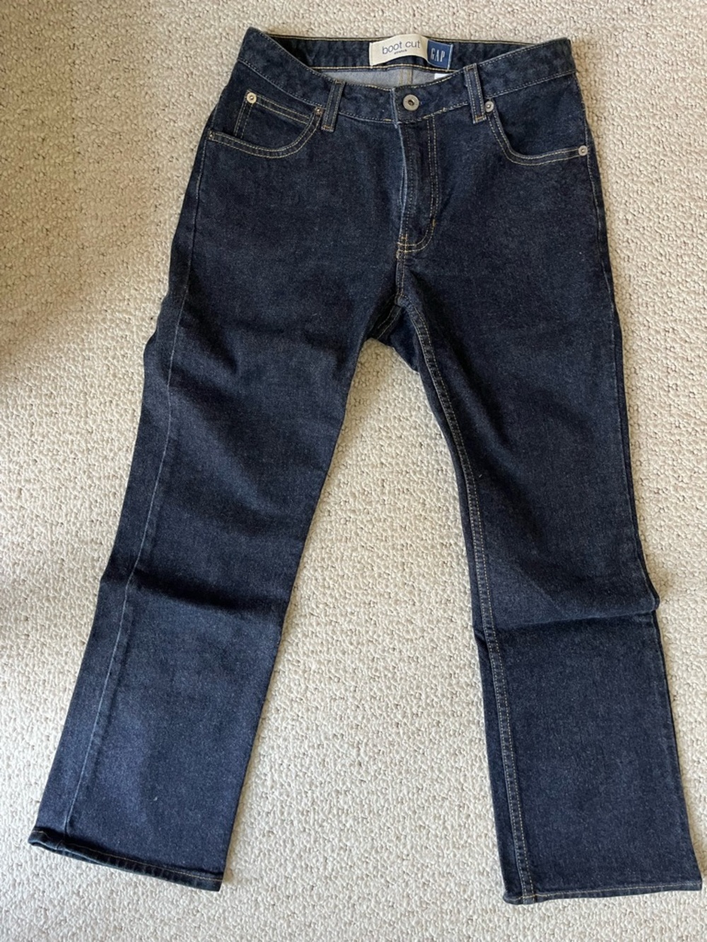 Women’s GAP Dark Denim Boot Cut Jeans Sz 2 Ankle Stretch Cotton Spandex Made USA